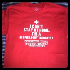 Red Respiratory Therapist t-shirt